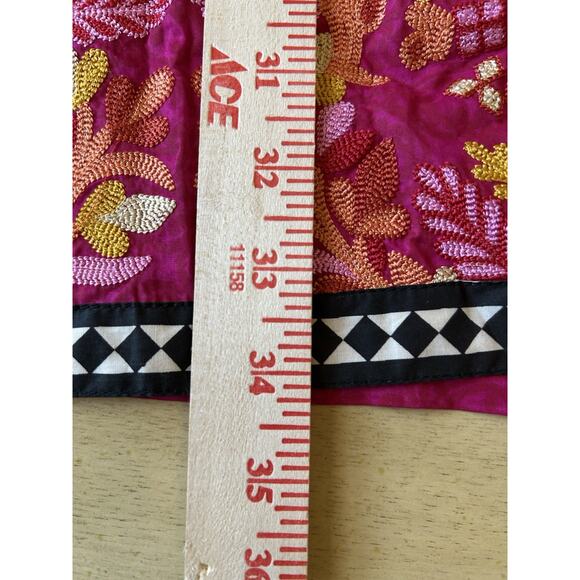 Sana Safinaz Kameez Tunic M Pink Multicolor Embroidered Kaftan Long Sleeve NWOT - Picture 8 of 9